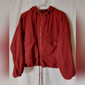 Forever 21 Jacket/Coat, Women's Red Forever 21 Hooded Puffer Jacket, Size Med